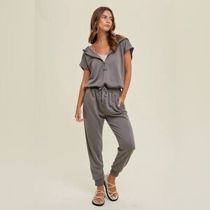 Women’s Charcoal Gray Women's Jumpsuit Medium NEW